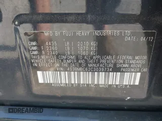 2012 Subaru Legacy Premium с VIN 4S3BMBC62C3039734, выставлен на аукционе IAAI как лот 41955050 с пробегом 176 801 миль миль и . История ставок и продаж доступна на DreamBid. Изображение 9.