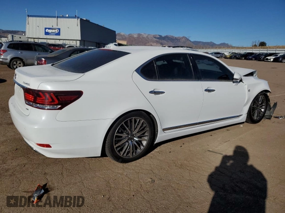 2013 Lexus LS 460 z VIN JTHCL5EFXD5017295, wystawiony jako Copart lot #88172535 z przebiegiem 118 639 mil mil oraz Szkoda całkowita • Salvage title. Historia ofert i sprzedaży dostępna na DreamBid. Obrazek 3.
