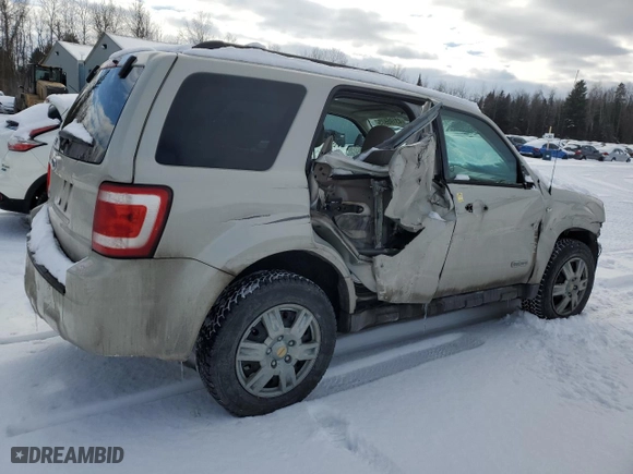 2008 Ford Escape XLT with VIN 1FMCU03148KD28538, listed as a Copart auction lot 43195975 with 137,437 mi miles and Salvage Title. Bid and sale history available at carsss.com. Image 3.