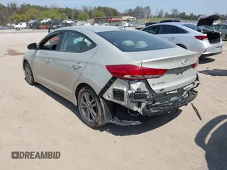2017 Hyundai Elantra Limited with VIN 5NPD84LF1HH075595, listed as a IAAI auction lot 41899349 with 125,051 mi miles. Bid and sale history available at carsss.com. Image 3.