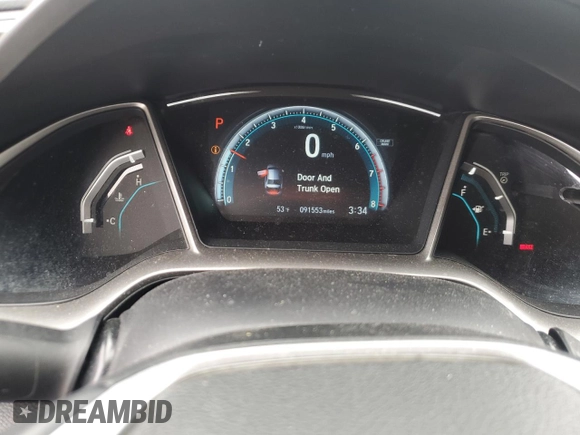 2016 Honda Civic Sedan EX-L with VIN 19XFC1F77GE205635, listed as a Copart auction lot 48954275 with 91,553 mi miles and Salvage Title. Bid and sale history available at carsss.com. Image 9.
