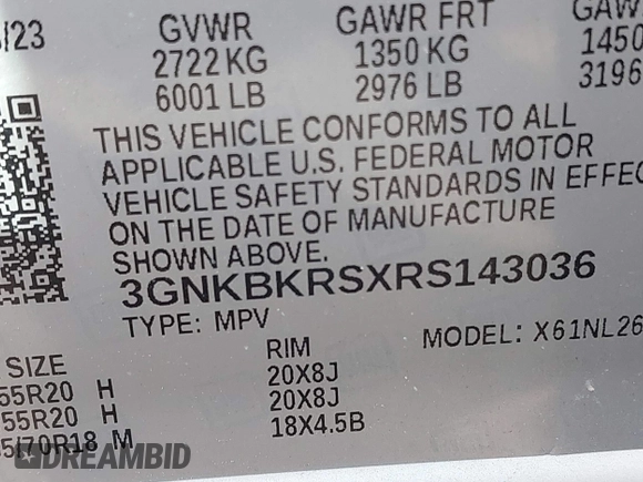 2024 Chevrolet Blazer RS z VIN 3GNKBKRSXRS143036, wystawiony jako IAAI lot #42117715 z przebiegiem 16 093 mil mil oraz . Historia ofert i sprzedaży dostępna na DreamBid. Obrazek 9.