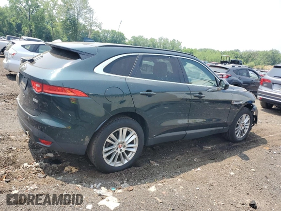 2017 Jaguar F-Pace 35t Prestige with VIN SADCK2BV5HA885091, listed as a Copart auction lot 59938185 with 70,648 mi miles and Salvage title. Bid and sale history available at DreamBid. Image 3.