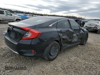 2020 Honda Civic LX with VIN 19XFC2F68LE004429, listed as a Copart auction lot 87172554 with 75,513 mi miles and Salvage Title. Bid and sale history available at DreamBid. Image 3.