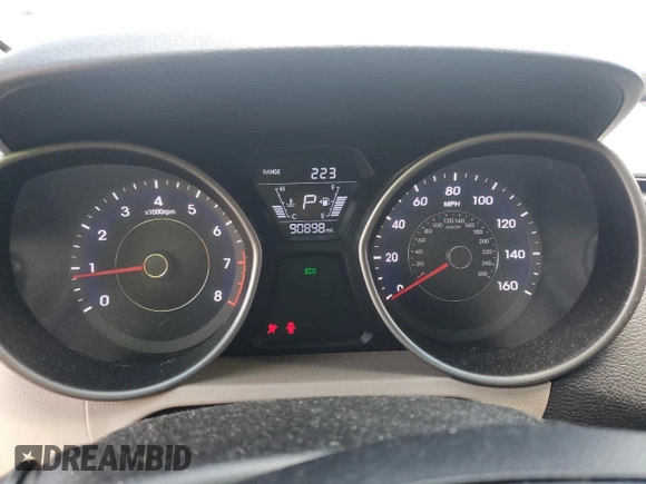 2016 Hyundai Elantra SE with VIN 5NPDH4AE1GH748247, listed as a Copart auction lot 62893425 with 90,898 mi miles and Salvage title. Bid and sale history available at DreamBid. Image 9.