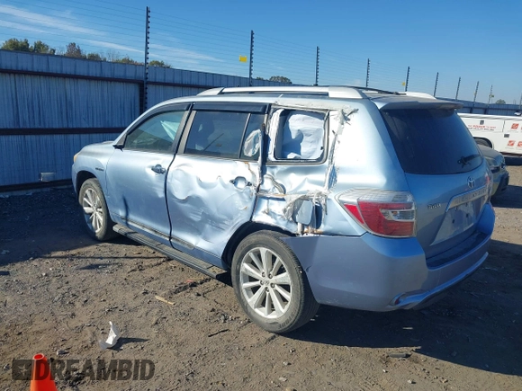 2008 Toyota Highlander Hybrid with VIN JTEEW41A482007659, listed as a IAAI auction lot 40612418 with 169,099 mi miles. Bid and sale history available at carsss.com. Image 3.