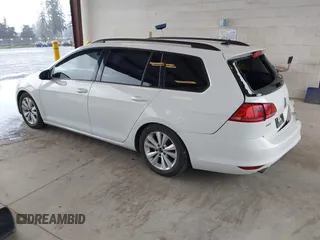 2017 Volkswagen Golf SportWagen S with VIN 3VW017AU7HM542838, listed as a IAAI auction lot 41933857 with 87,573 mi miles. Bid and sale history available at carsss.com. Image 3.