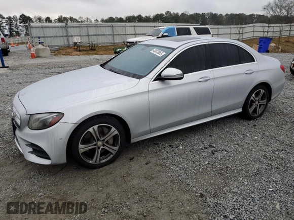 2017 Mercedes-Benz E 300 Luxury with VIN WDDZF4KB3HA202449, listed as a Copart auction lot 43813855 with 57,911 mi miles and Salvage Title. Bid and sale history available at DreamBid. Image 1.