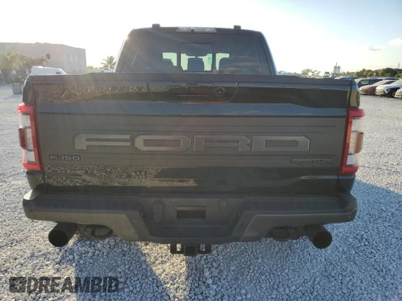 2022 Ford F-150 Raptor with VIN 1FTFW1RGXNFB95074, listed as a Copart auction lot 43933225 with 0 mi miles and Salvage Title. Bid and sale history available at carsss.com. Image 6.