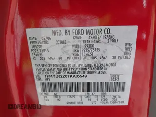 2007 Ford Escape XLS z VIN 1FMYU02Z07KA05549, wystawiony jako IAAI lot #42398878 z przebiegiem 180 243 mil mil oraz . Historia ofert i sprzedaży dostępna na DreamBid. Obrazek 9.