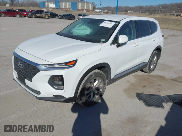 2019 Hyundai Santa Fe SE with VIN 5NMS2CAD4KH118545, listed as a IAAI auction lot 41686797 with 54,108 mi miles and . Bid and sale history available at DreamBid. Image 17.