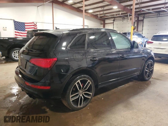 2017 Audi SQ5 Premium Plus with VIN WA1CCAFP7HA100322, listed as a Copart auction lot 45464645 with 65,793 mi miles and Salvage title. Bid and sale history available at DreamBid. Image 3.