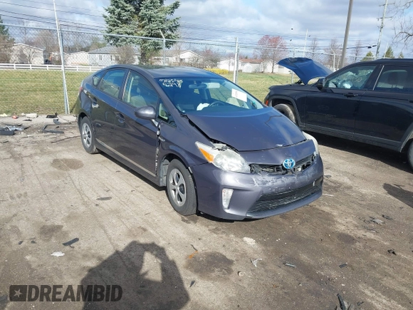 2012 Toyota Prius One with VIN JTDKN3DU6C5476298, listed as a IAAI auction lot 41920894 with 205,430 mi miles. Bid and sale history available at carsss.com. Image 1.