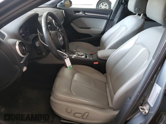 2017 Audi A3 Premium Plus with VIN WAUJ8GFF7H1060118, listed as a Copart auction lot 60925654 with 58,913 mi miles and Salvage Title. Bid and sale history available at DreamBid. Image 7.
