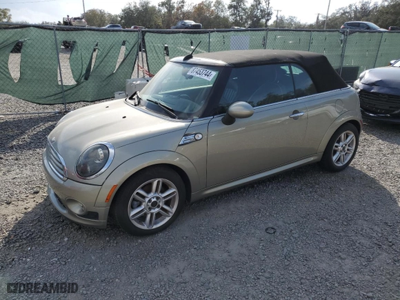 2011 MINI Cooper Convertible with VIN WMWZN3C5XBT132988, listed as a Copart auction lot 87453744 with 67,197 mi miles and Salvage Title. Bid and sale history available at carsss.com. Image 1.