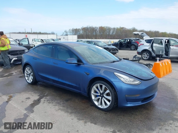 2018 Tesla Model 3 Long Range Battery with VIN 5YJ3E1EB9JF134958, listed as a IAAI auction lot 41980958 with 80,367 mi miles and . Bid and sale history available at DreamBid. Image 1.