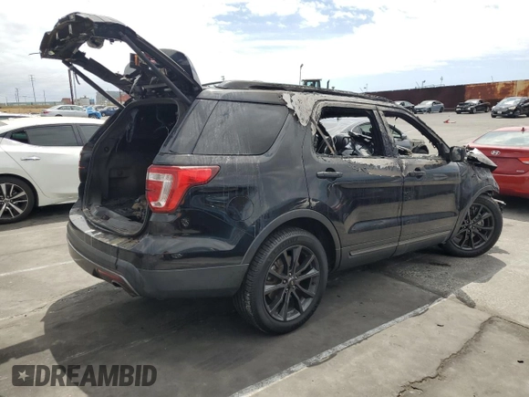 2017 Ford Explorer XLT with VIN 1FM5K7DH4HGD12698, listed as a Copart auction lot 53194675 with Not Provided miles and Salvage Title. Bid and sale history available at carsss.com. Image 3.