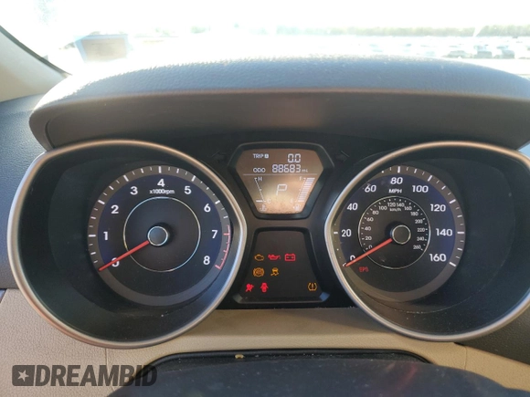 2013 Hyundai Elantra Limited with VIN 5NPDH4AE3DH255665, listed as a Copart auction lot 45544645 with 88,683 mi miles and Salvage Title. Bid and sale history available at DreamBid. Image 9.