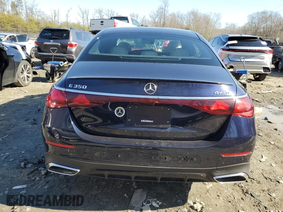2025 Mercedes-Benz E 350 with VIN W1KLF4HB2SA108180, listed as a Copart auction lot 45541445 with Not Provided miles and Salvage Title. Bid and sale history available at DreamBid. Image 6.