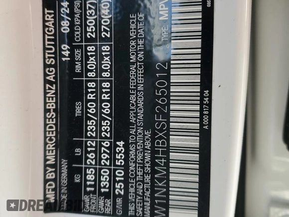 2025 Mercedes-Benz GLC 300 z VIN W1NKM4HBXSF265012, wystawiony jako Copart lot #51364355 z przebiegiem 4 756 mil mil oraz Szkoda całkowita • Salvage title. Historia ofert i sprzedaży dostępna na DreamBid. Obrazek 13.