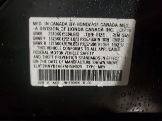 2010 Acura ZDX Advance Pkg with VIN 2HNYB1H67AH504029, listed as a Copart auction lot 41389775 with Not Provided miles and Salvage Title. Bid and sale history available at carsss.com. Image 13.