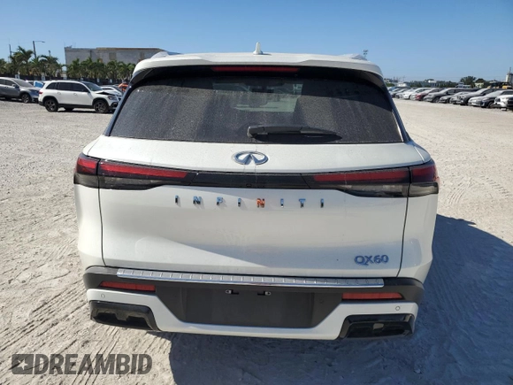 2023 Infiniti QX60 Luxe with VIN 5N1DL1FR1PC375985, listed as a Copart auction lot 81452144 with 16,913 mi miles and Salvage title. Bid and sale history available at DreamBid. Image 6.