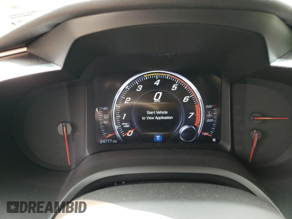 2019 Chevrolet Corvette Z06 1LZ with VIN 1G1YN2D60K5606363, listed as a Copart auction lot 58392733 with 24,777 mi miles and Salvage Title. Bid and sale history available at carsss.com. Image 9.
