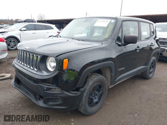 2017 Jeep Renegade Sport with VIN ZACCJBAB6HPG43142, listed as a IAAI auction lot 41719128 with 127,088 mi miles and . Bid and sale history available at carsss.com. Image 17.
