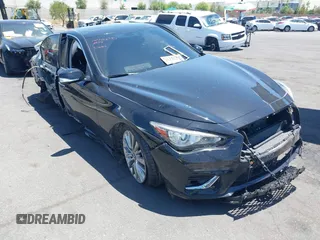 2021 Infiniti Q50 Luxe with VIN JN1EV7BP2MM707502, listed as a IAAI auction lot 42315854 with Not provided miles and . Bid and sale history available at DreamBid. Image 1.