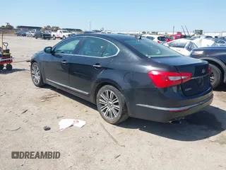 2014 Kia Cadenza Limited with VIN KNALN4D76E5140509, listed as a IAAI auction lot 42013923 with 168,680 mi miles. Bid and sale history available at carsss.com. Image 3.