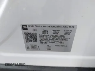 2024 GMC Terrain SLE z VIN 3GKALTEG3RL215881, wystawiony jako IAAI lot #41929569 z przebiegiem Nie podano mil oraz . Historia ofert i sprzedaży dostępna na DreamBid. Obrazek 9.