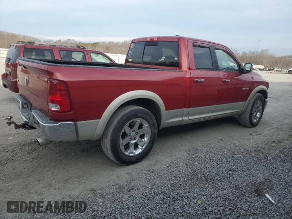 2009 Dodge 1500 SLT with VIN 1D3HB18T89S809918, listed as a Copart auction lot 43281745 with 146,155 mi miles and Salvage title. Bid and sale history available at DreamBid. Image 3.