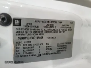 2008 Chevrolet Uplander LS with VIN 1GNDV23138D145063, listed as a Copart auction lot 55529744 with 207,290 mi miles and Non Repairable. Bid and sale history available at DreamBid. Image 15.