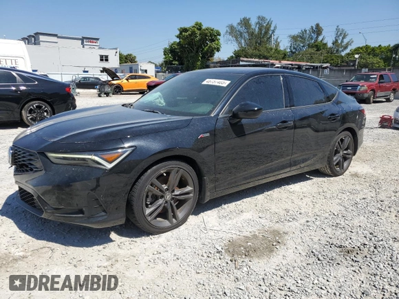 2024 Acura Integra w/A-Spec Package with VIN 19UDE4H30RA002395, listed as a Copart auction lot 48757405 with 7,493 mi miles and Salvage Title. Bid and sale history available at carsss.com. Image 1.