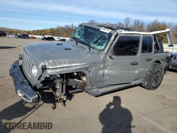 2019 Jeep Wrangler Unlimited Sahara with VIN 1C4HJXEG7KW573265, listed as a Copart auction lot 42683745 with 63,393 mi miles and Salvage title. Bid and sale history available at DreamBid. Image 1.