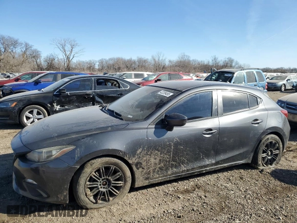 2014 Mazda 3 i Sport with VIN JM1BM1K7XE1186810, listed as a Copart auction lot 42239495 with 136,947 mi miles and Salvage Title. Bid and sale history available at DreamBid. Image 1.