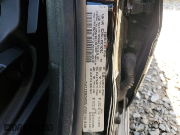 2014 FIAT 500L Lounge с VIN ZFBCFACH7EZ006726, выставлен на аукционе Copart как лот 56454765 с пробегом 87 449 миль миль и Чистый • Clean title. История ставок и продаж доступна на DreamBid. Изображение 13.