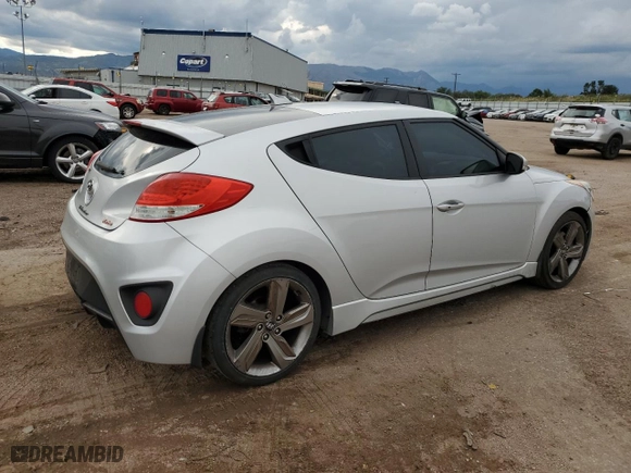 2014 Hyundai Veloster Turbo with VIN KMHTC6AE4EU183559, listed as a Copart auction lot 70338514 with 132,830 mi miles and Salvage Title. Bid and sale history available at carsss.com. Image 3.