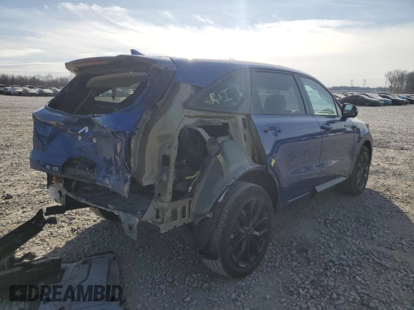 2022 Kia Sorento SX Prestige with VIN 5XYRK4LFXNG104098, listed as a Copart auction lot 47612715 with 26,017 mi miles and Salvage title. Bid and sale history available at DreamBid. Image 3.
