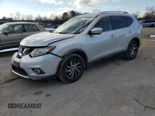 2015 Nissan Rogue SL with VIN 5N1AT2MT7FC865949, listed as a Copart auction lot 46632335 with 165,981 mi miles and Salvage Title. Bid and sale history available at carsss.com. Image 1.