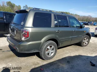 2006 Honda Pilot EX-L with VIN 5FNYF18586B010101, listed as a Copart auction lot 48208665 with 0 mi miles and Salvage Title. Bid and sale history available at carsss.com. Image 3.