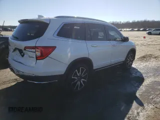2021 Honda Pilot Touring 8-Passenger with VIN 5FNYF5H94MB001855, listed as a Copart auction lot 87891185 with 55,097 mi miles and Salvage Title. Bid and sale history available at DreamBid. Image 3.