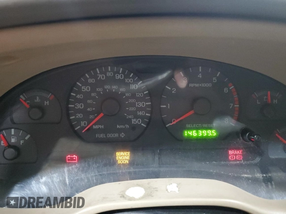 2003 Ford Mustang GT Deluxe with VIN 1FAFP42X93F434934, listed as a Copart auction lot 46980295 with 146,399 mi miles and Clean Title. Bid and sale history available at carsss.com. Image 9.