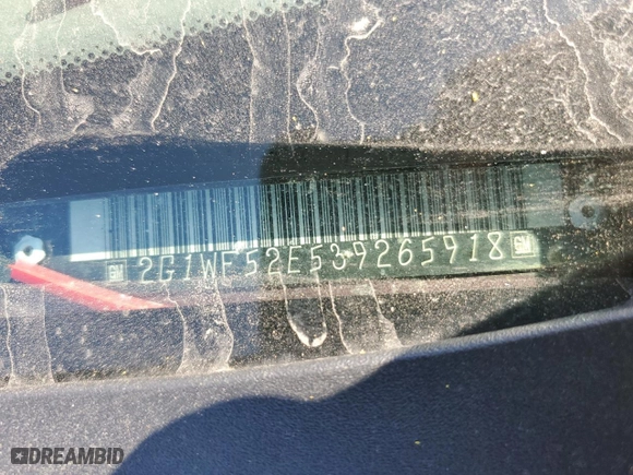 2003 Chevrolet Impala with VIN 2G1WF52E539265918, listed as a Copart auction lot 48145215 with 0 mi miles and Salvage Title. Bid and sale history available at carsss.com. Image 12.
