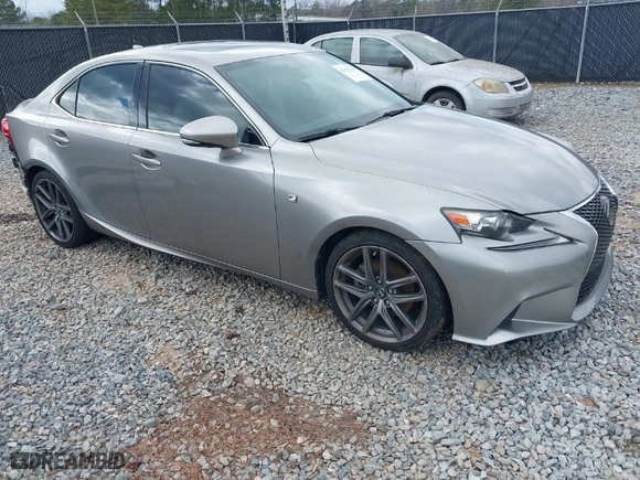 2015 Lexus IS 250 with VIN JTHCF1D27F5025193, listed as a IAAI auction lot 41522254 with 107,044 mi miles. Bid and sale history available at carsss.com. Image 1.