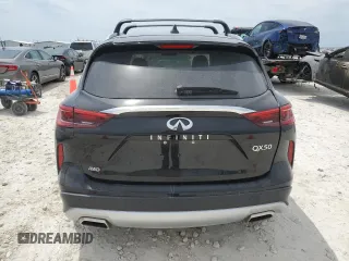 2024 Infiniti QX50 Sensory z VIN 3PCAJ5EB0RF104060, wystawiony jako Copart lot #53706155 z przebiegiem 10 913 mil mil oraz Szkoda całkowita • Salvage title. Historia ofert i sprzedaży dostępna na DreamBid. Obrazek 6.