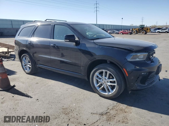 2022 Dodge Durango GT Plus with VIN 1C4RDJDG5NC185208, listed as a Copart auction lot 54416785 with 22,781 mi miles and Salvage title. Bid and sale history available at DreamBid. Image 4.
