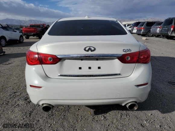 2015 Infiniti Q50 with VIN JN1BV7APXFM333244, listed as a Copart auction lot 47667115 with 72,354 mi miles and Salvage Title. Bid and sale history available at carsss.com. Image 6.
