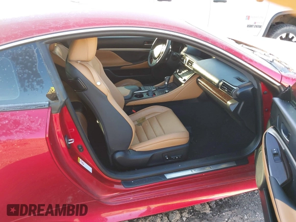 2015 Lexus RC 350 F Sport with VIN JTHSE5BC8F5001731, listed as a IAAI auction lot 41894264 with 66,984 mi miles and . Bid and sale history available at DreamBid. Image 5.