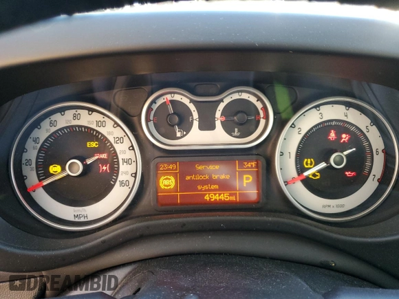 2014 FIAT 500L Lounge with VIN ZFBCFACH8EZ018710, listed as a Copart auction lot 84325754 with 49,445 mi miles and Salvage Title. Bid and sale history available at carsss.com. Image 9.